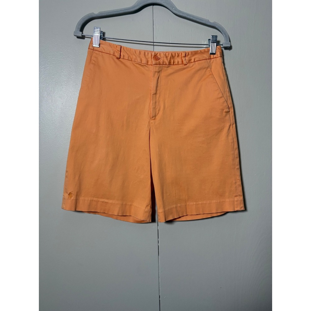Ralph Lauren Golf Orange Bermuda Shorts 6 Cotton Stretch High Rise Preppy